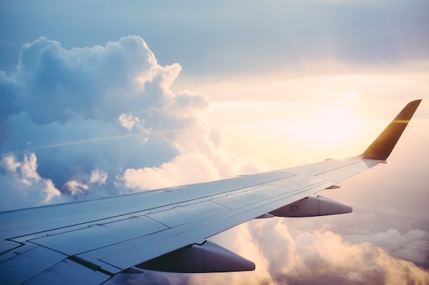 Airplane in sky